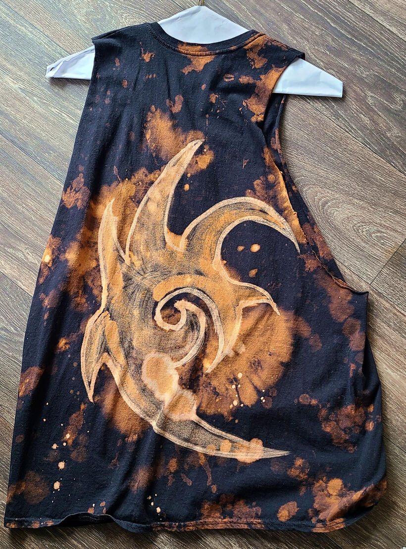 Shadow the Hedgehog Upcycled Tank (For Sale!) - Back