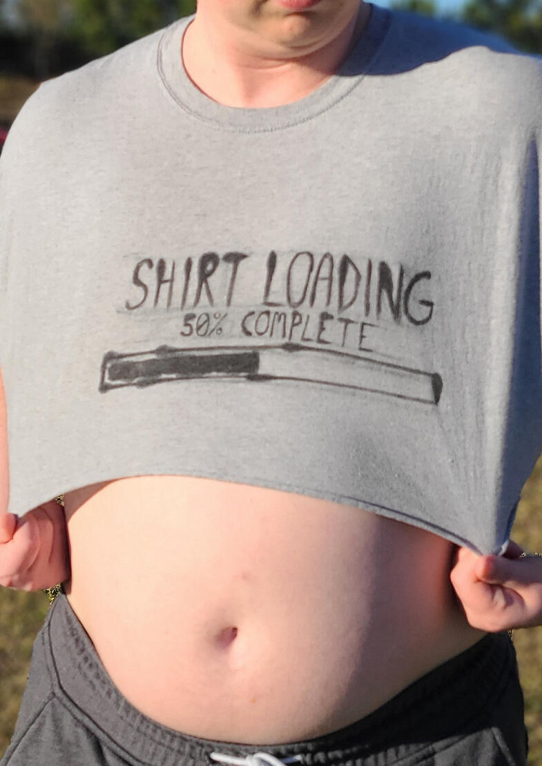 Shirt Loading 50% Crop - Front