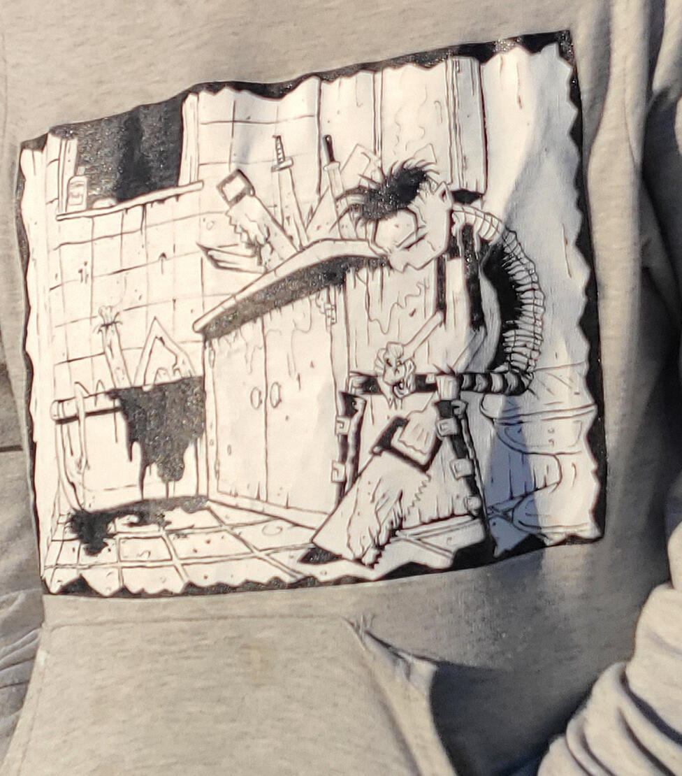 Johnny the Homicidal Maniac (Jhonen Vasquez) Tribute Hoodie - Front