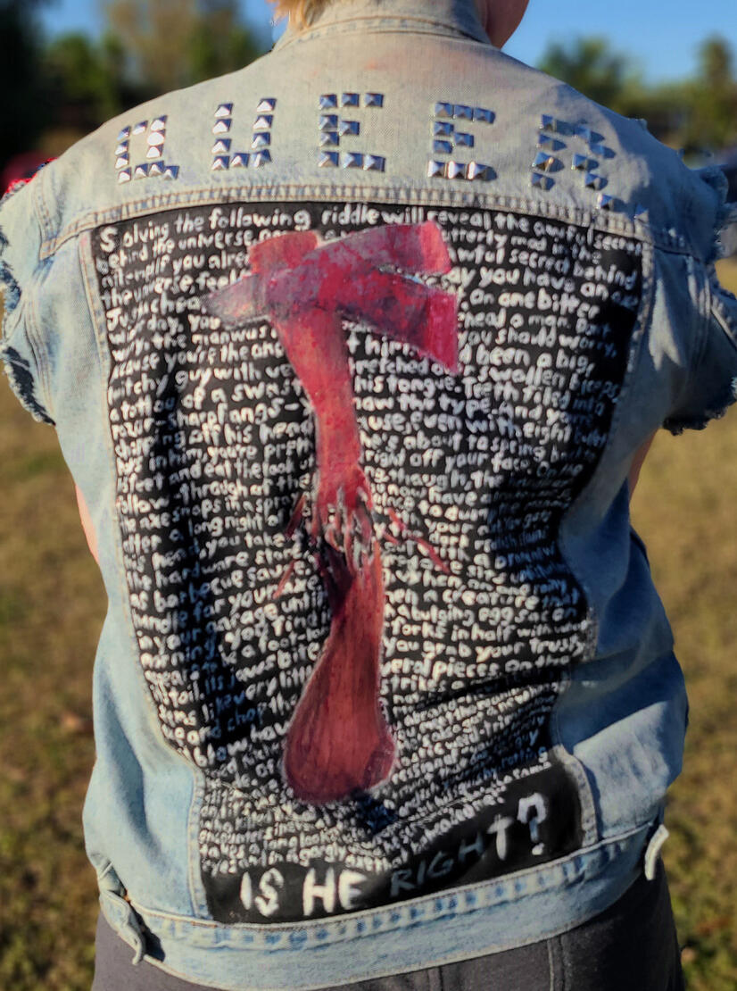 John Dies at the End Axe Metaphor (Jason Pargin) Tribute Battle Vest Panel